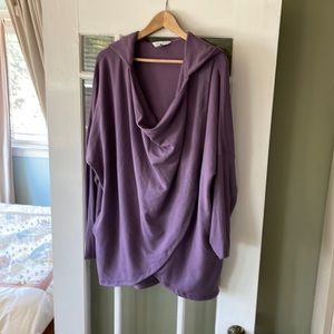 Athleta Lavender Drape Hoodie